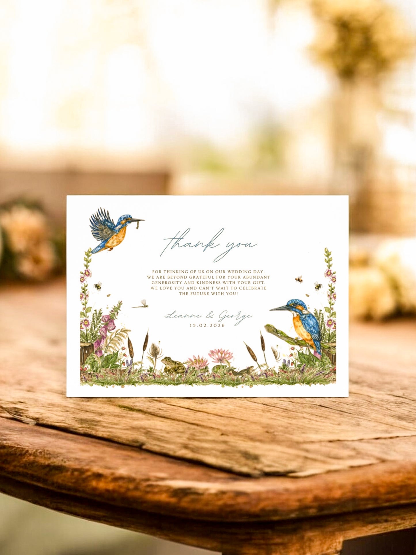 Wetland / Kingfisher Thankyou Card