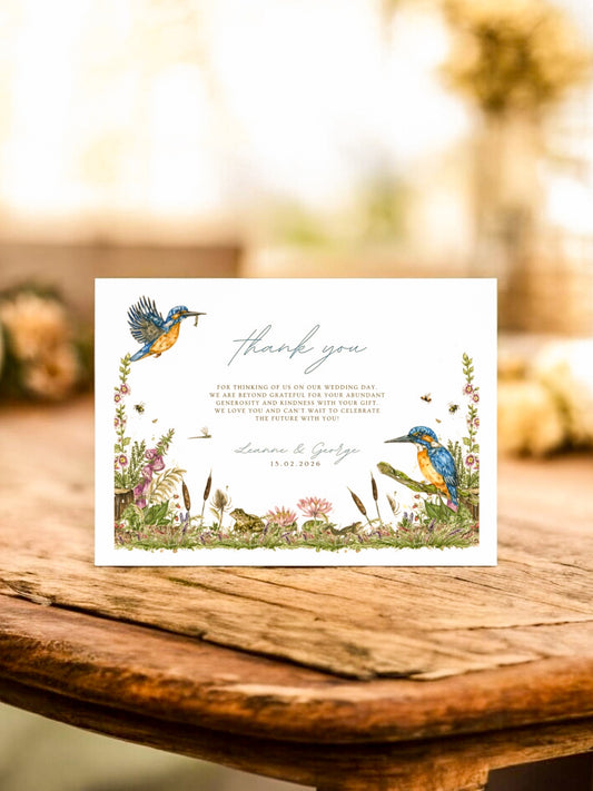 Wetland / Kingfisher Thankyou Card