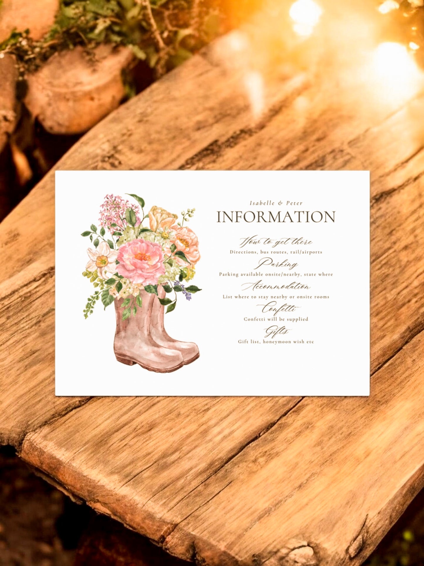 Pink Floral Wellies