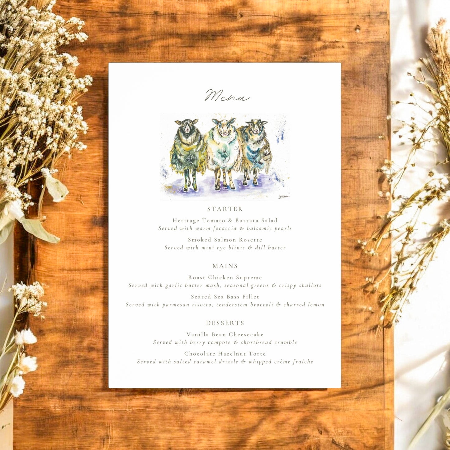 Winter Trio of Sheep