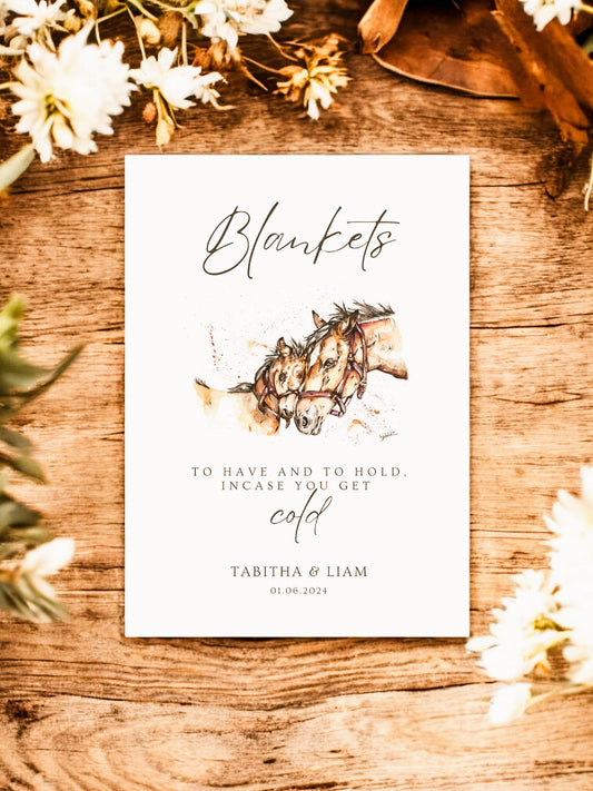 Blankets - Wedding Sign