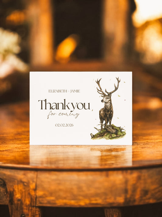 Stag Thankyou Card