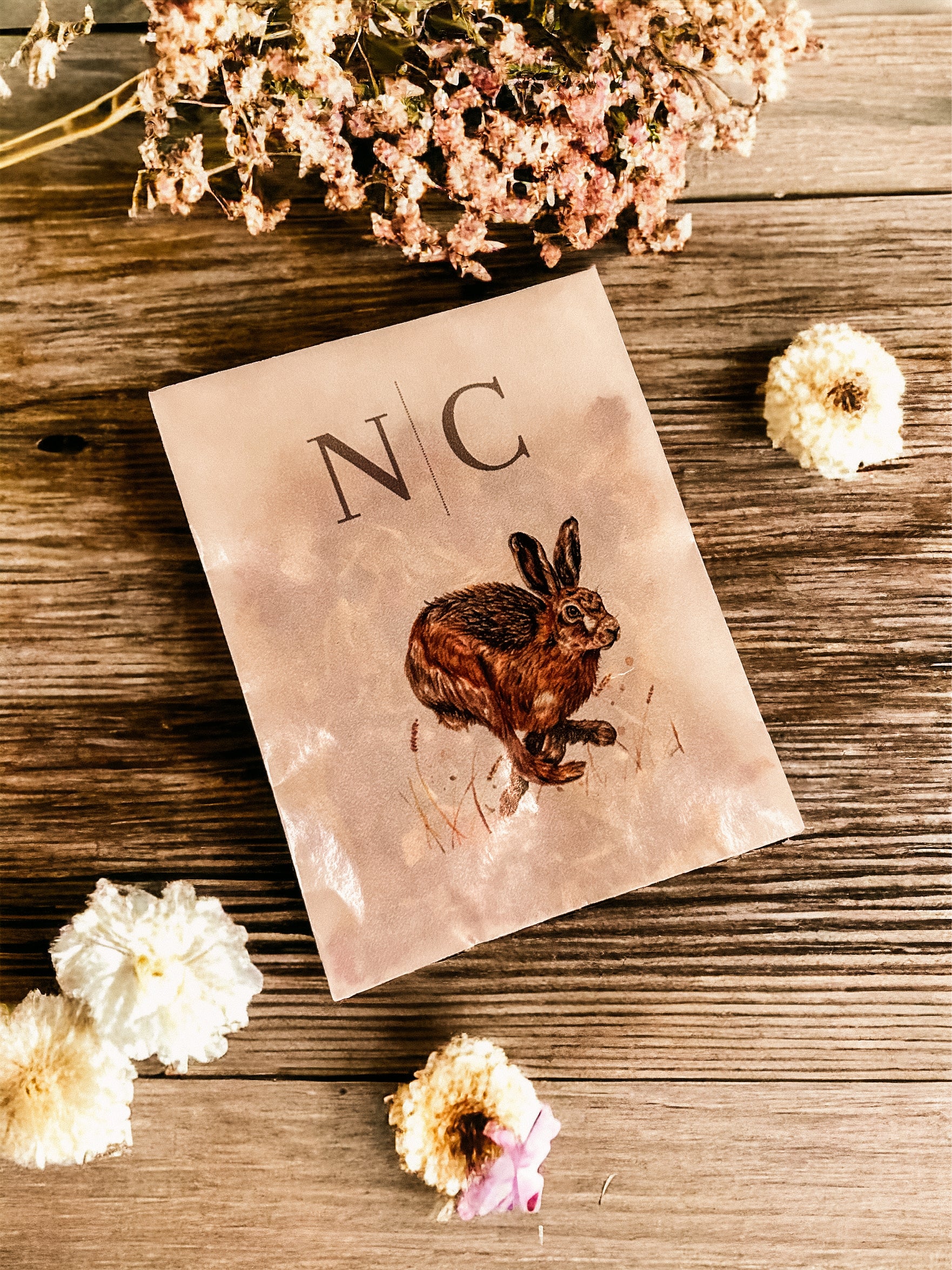 Printed Confetti Pouches - filled with dried flowers