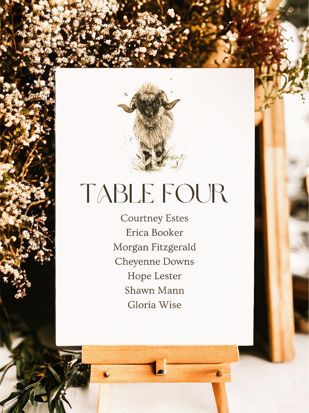 Modern Table Name Lists