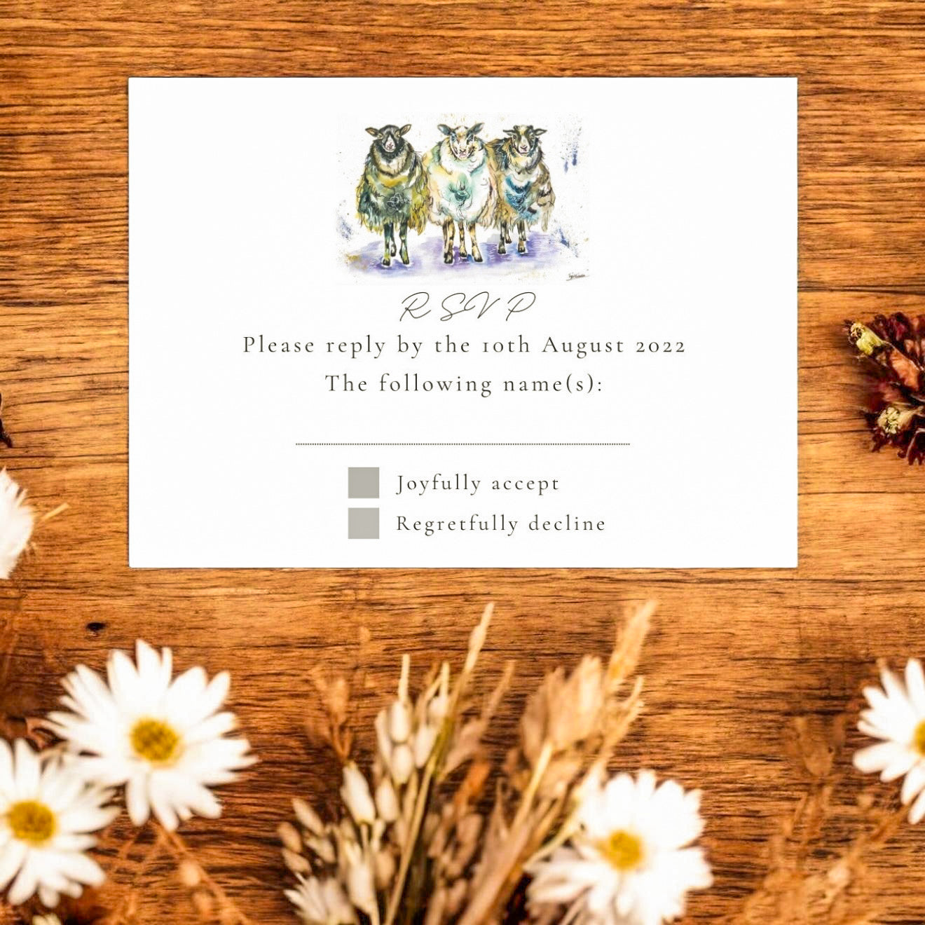 Winter Trio of Sheep