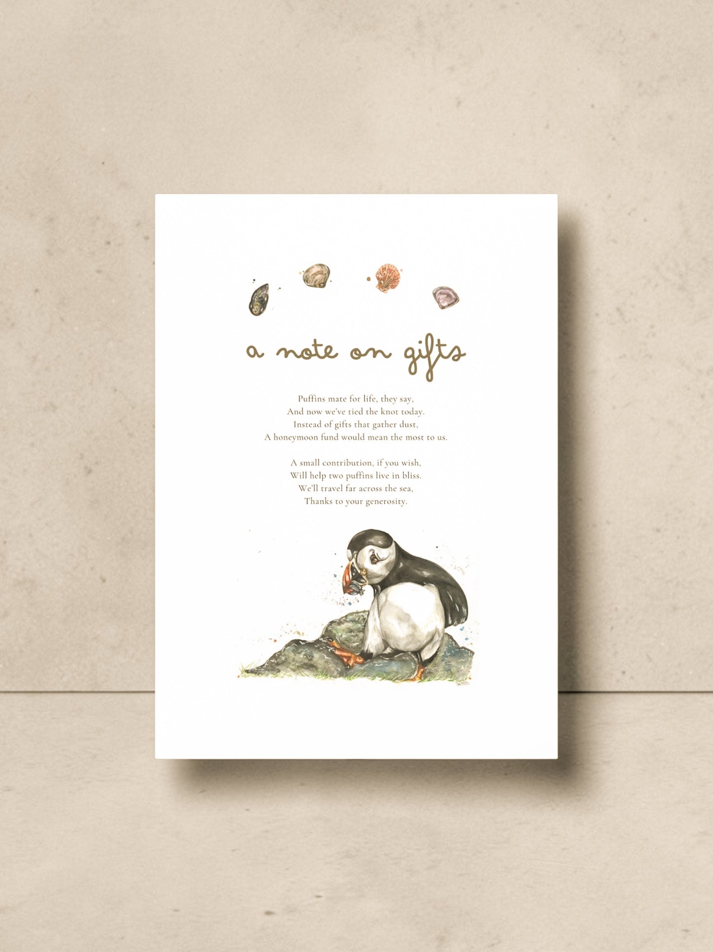 Puffin & Seashells