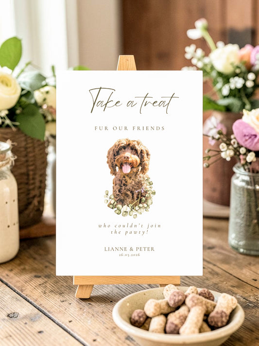 Take a Treat (dog) - Wedding Sign
