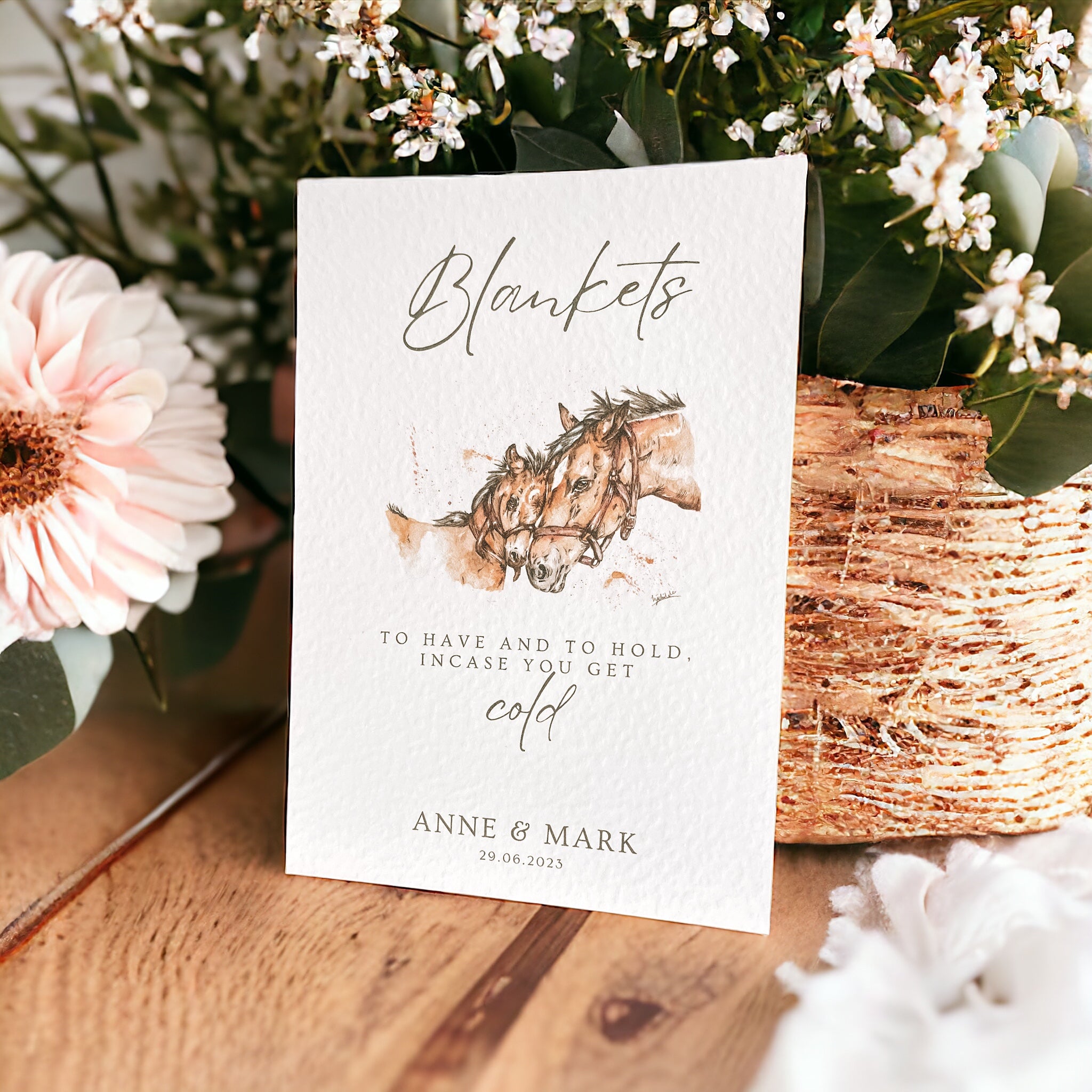 Blankets - Wedding Sign