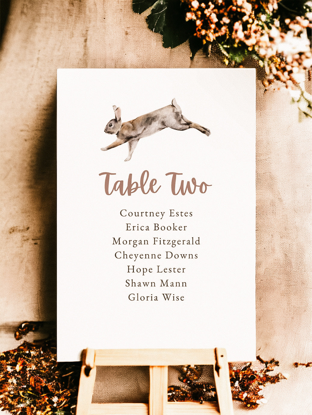 Woodland Table Name Lists