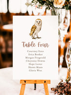 Woodland Table Name Lists