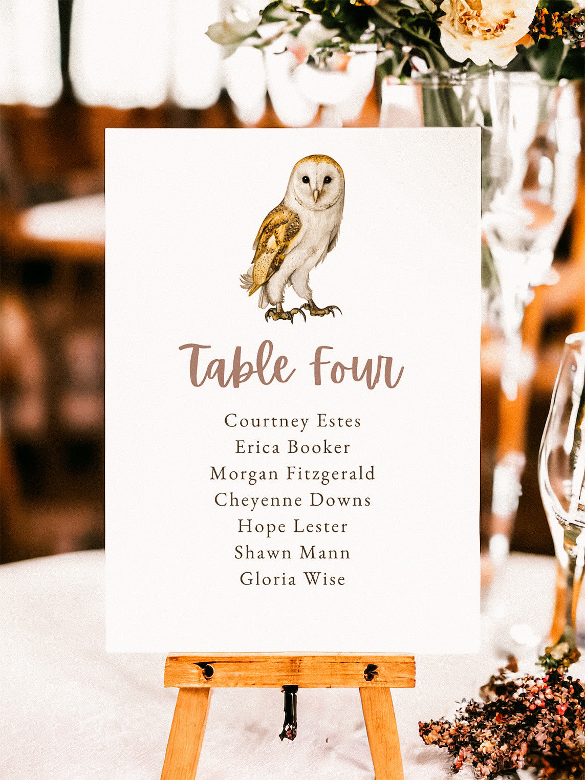 Woodland Table Name Lists