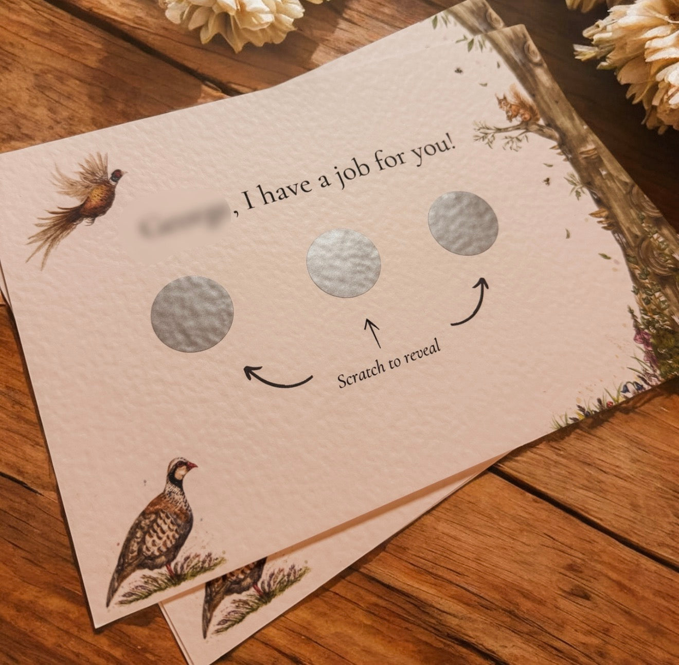 Woodland Scratch off Groomsman / Best Man / Page Boy / Ring Bearer Card