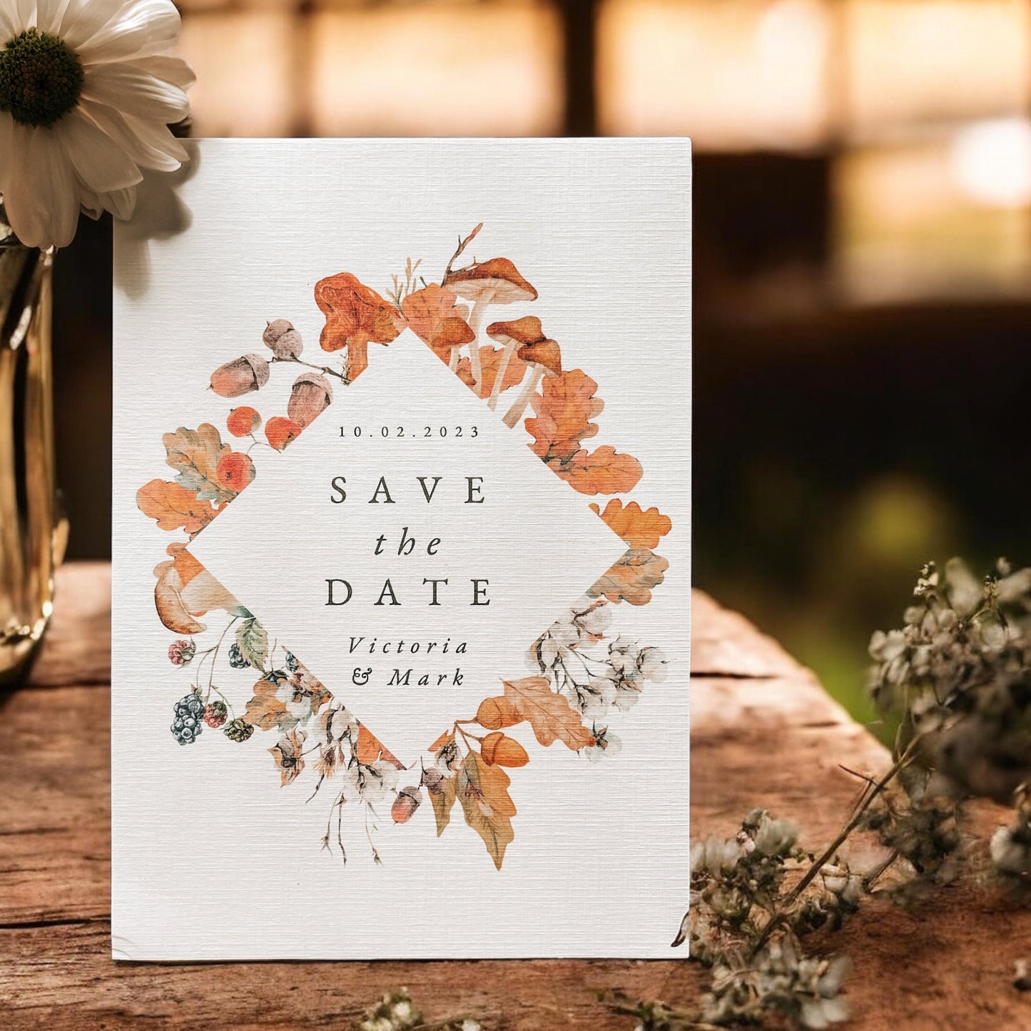 Diamond Foliage - Save the Date