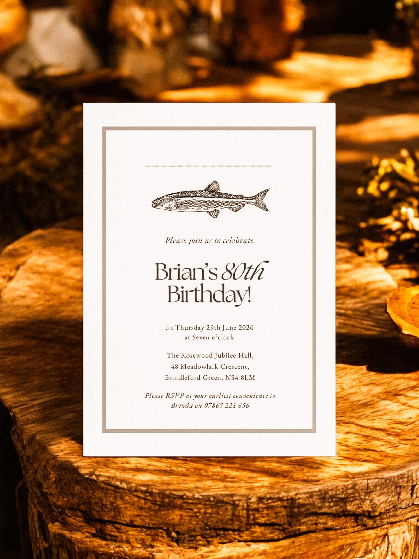 Trout Birthday Invitation