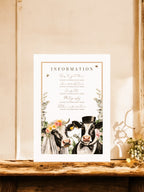 Dairy Cow Bride & Groom full range, Wedding Invitation, Evening, RSVP, Information, Menu