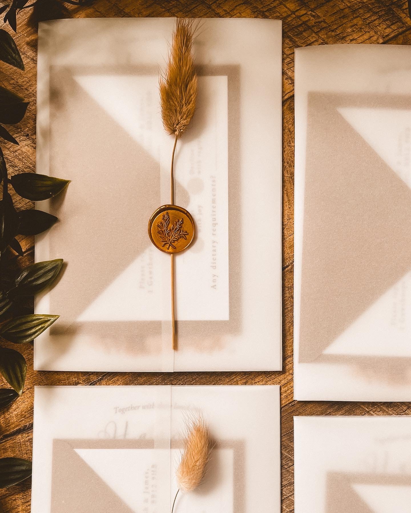 Vellum, Wax Seal & Bunny Tail