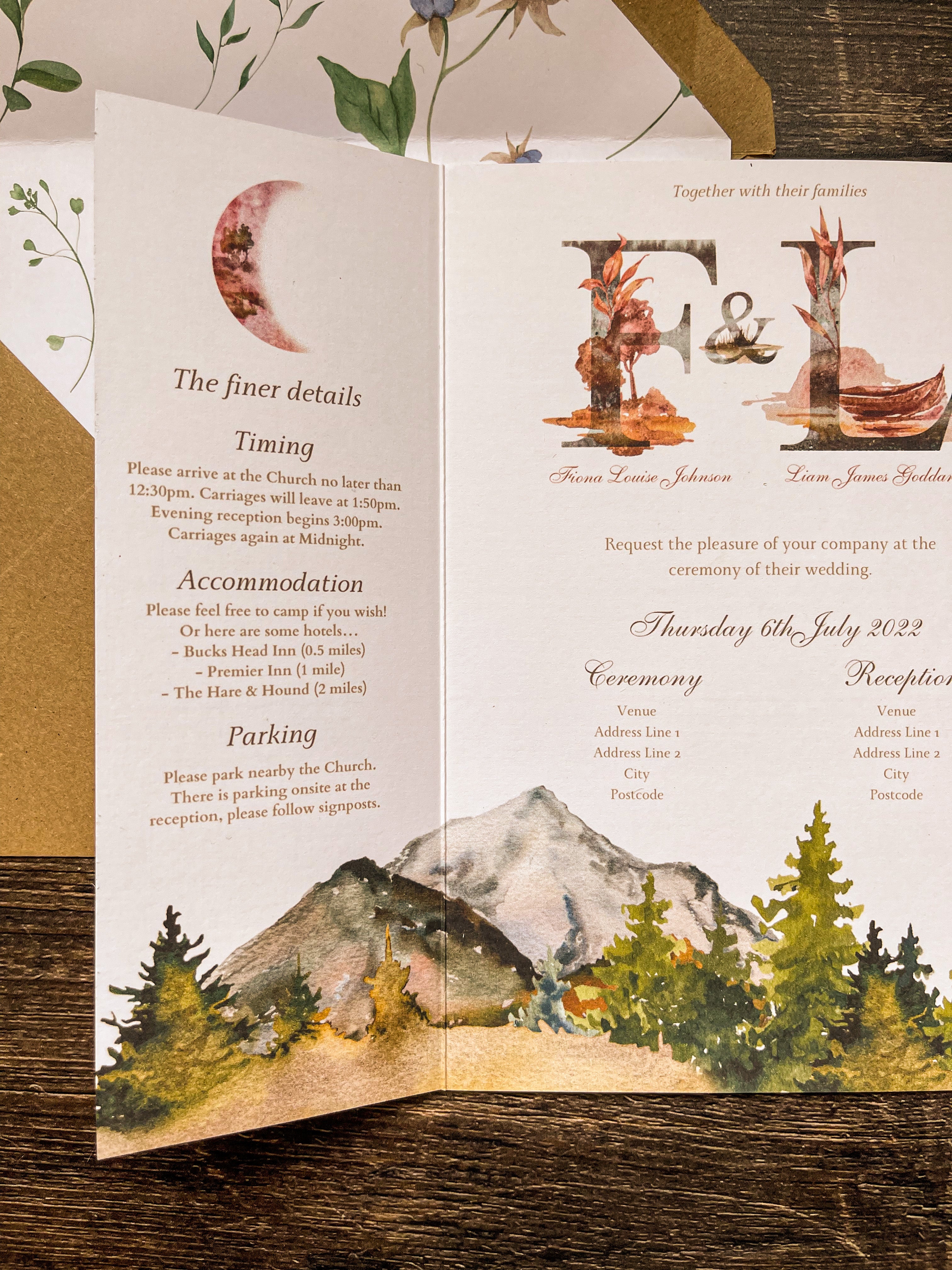 Wilderness Gatefold Invitation