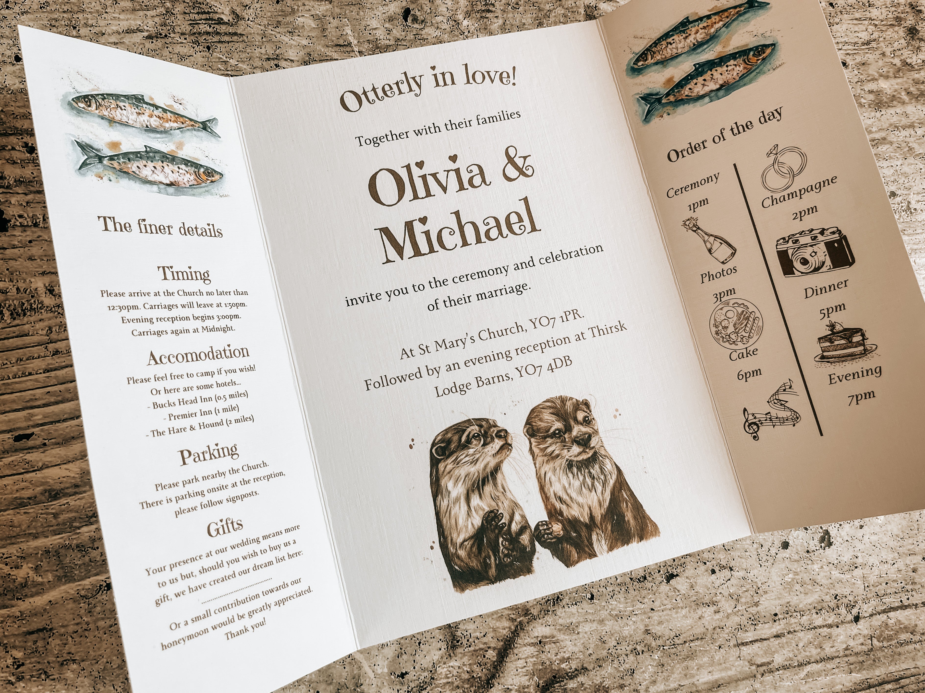 Otter Gatefold Invitation
