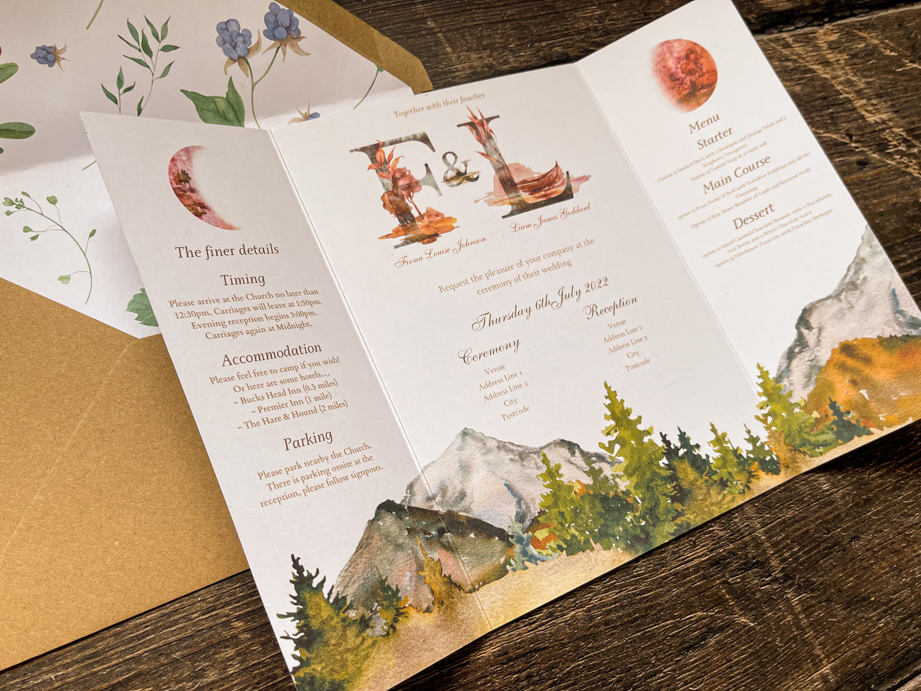 Wilderness Gatefold Invitation