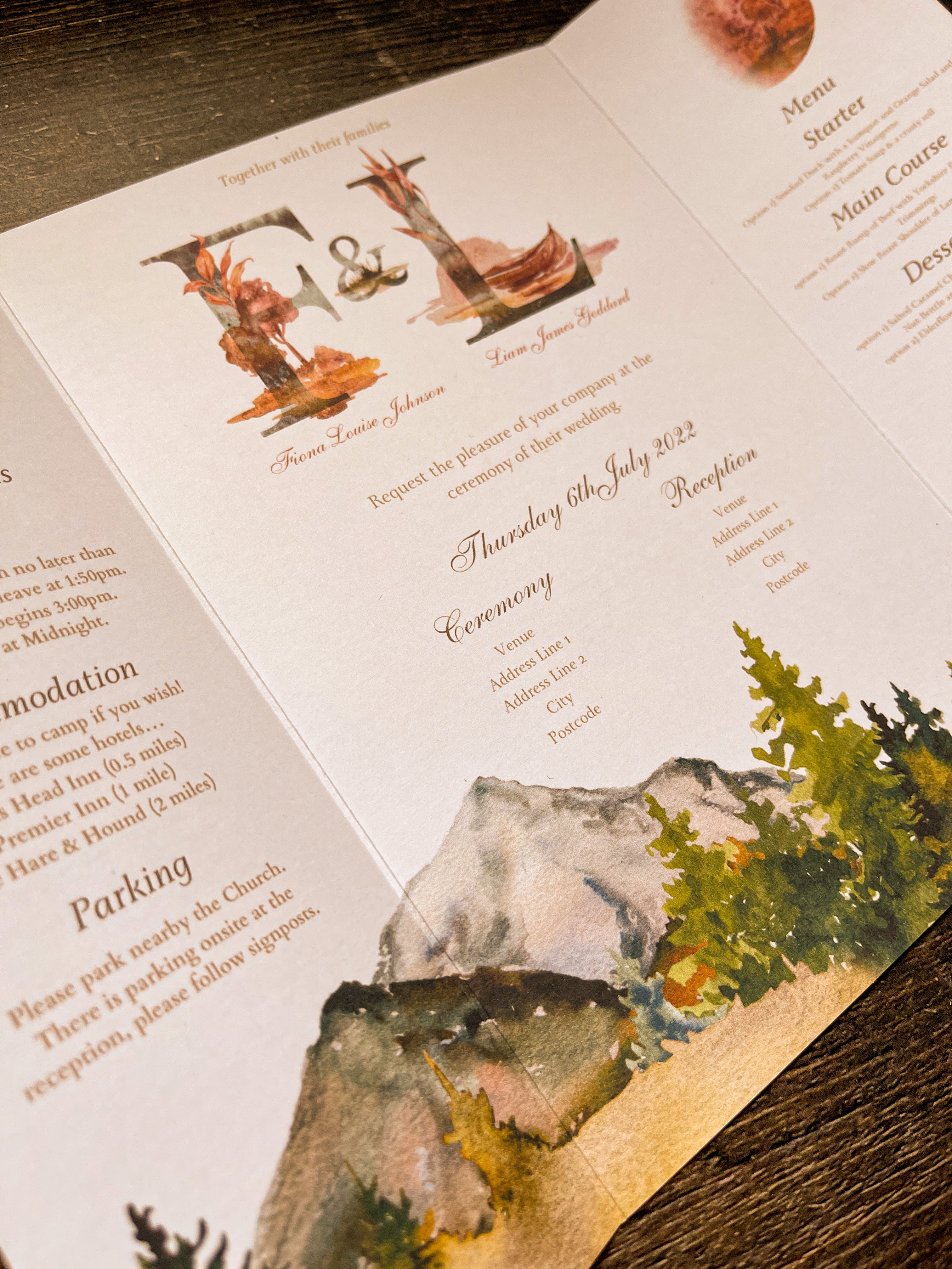 Wilderness Gatefold Invitation