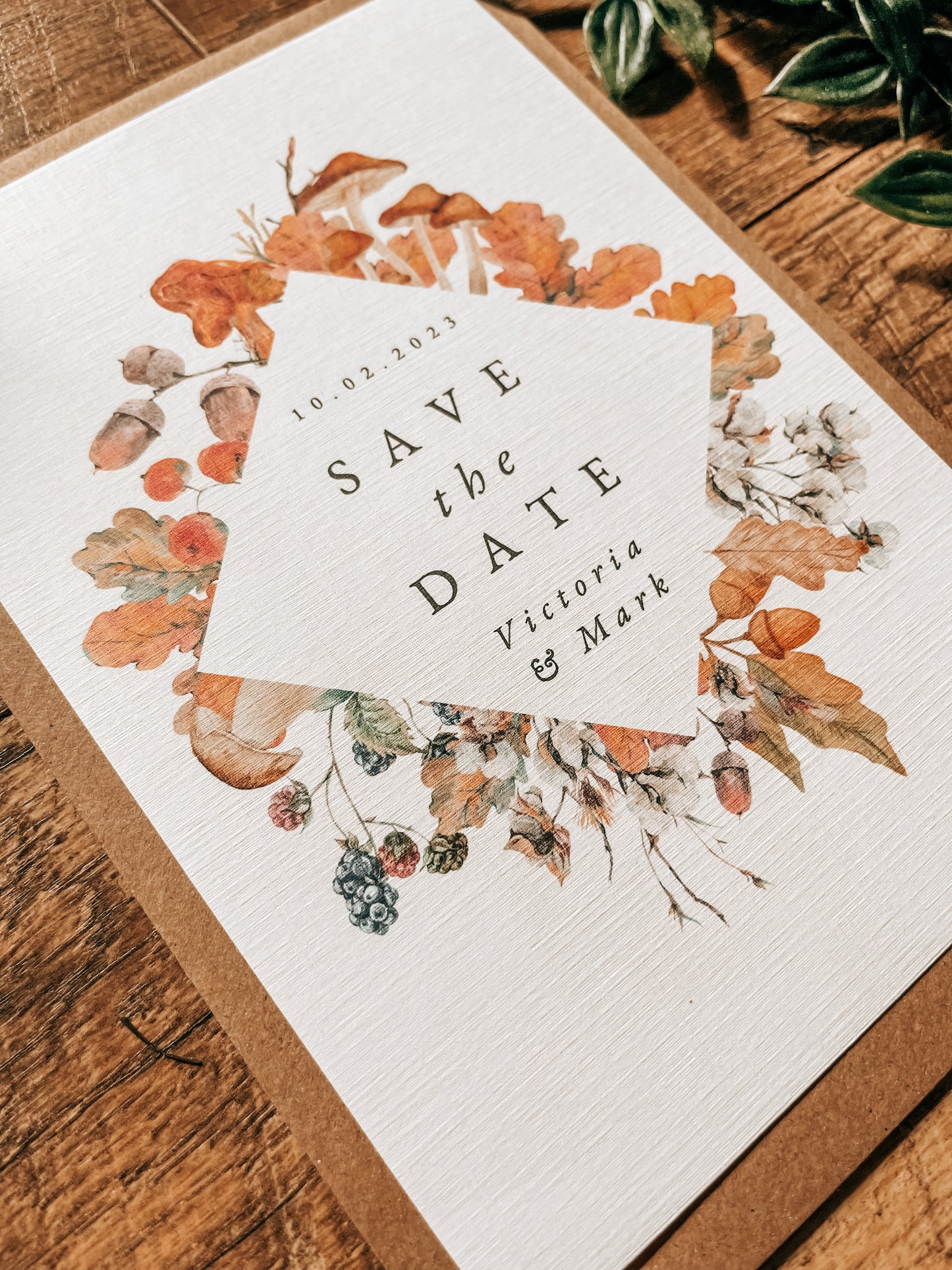 Diamond Foliage save the date