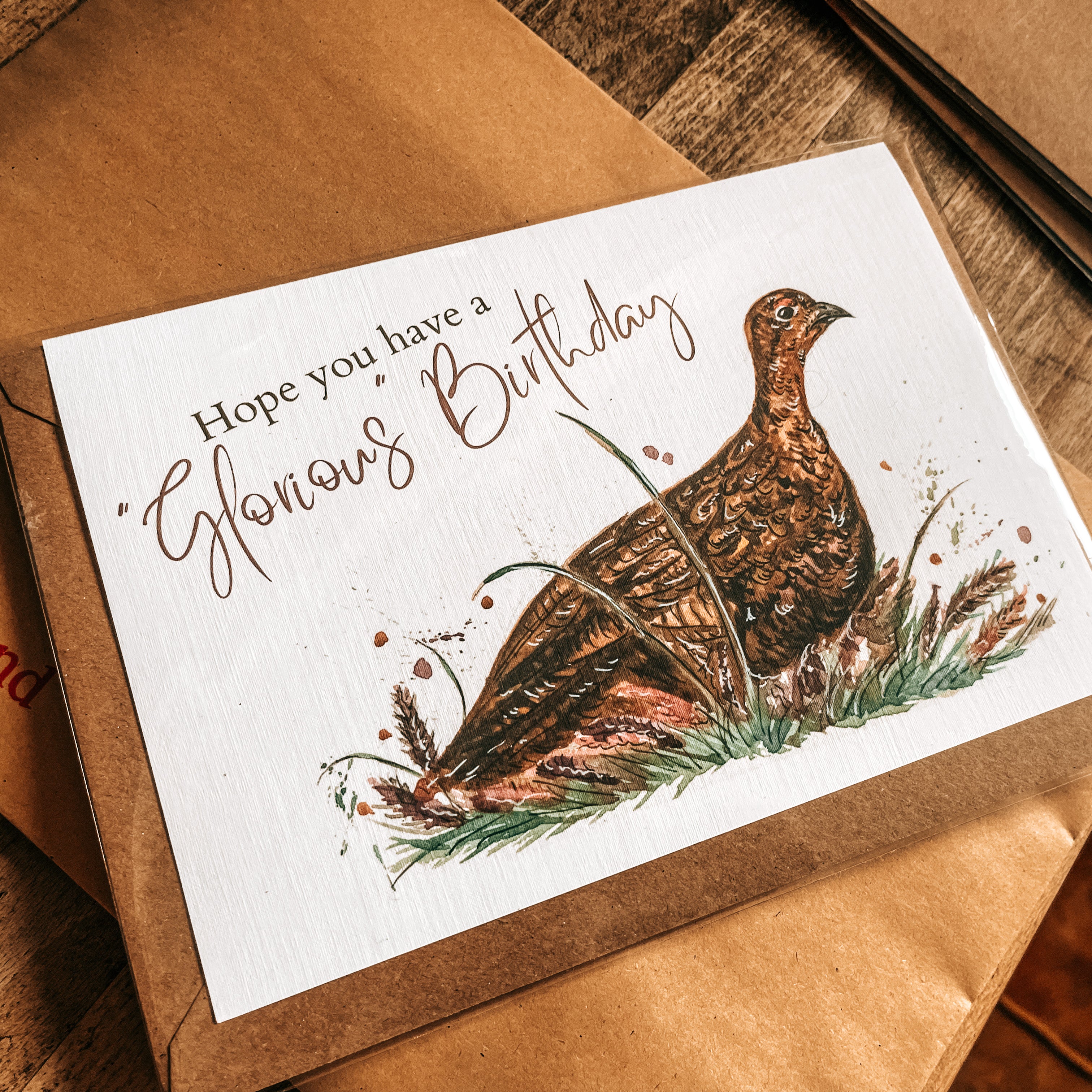 Grouse Birthday Card