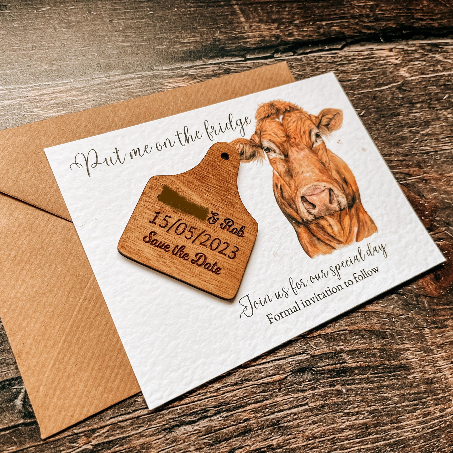 Wooden Save the Date Magnets