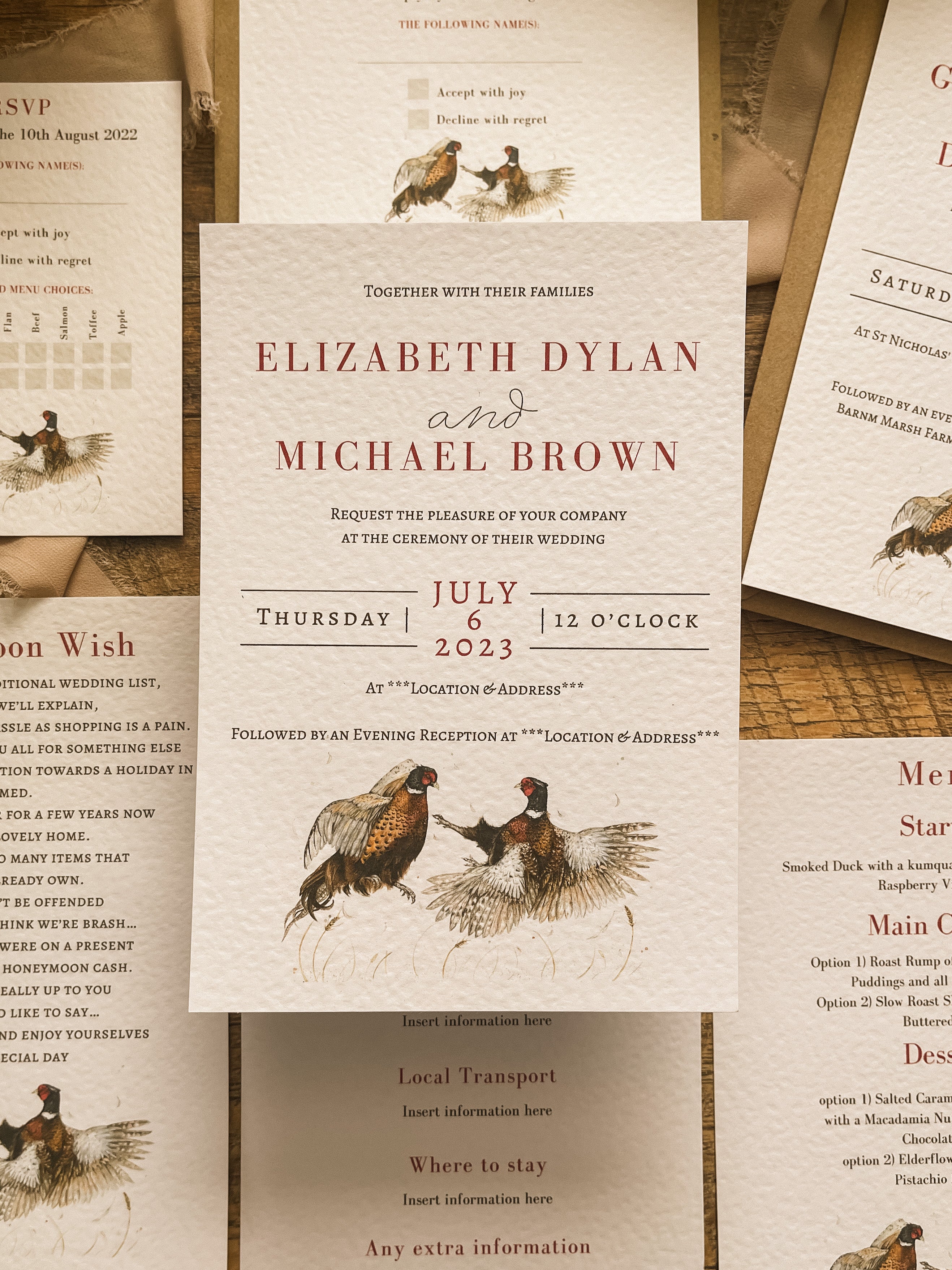 Fighting Cock Pheasants - Full Range