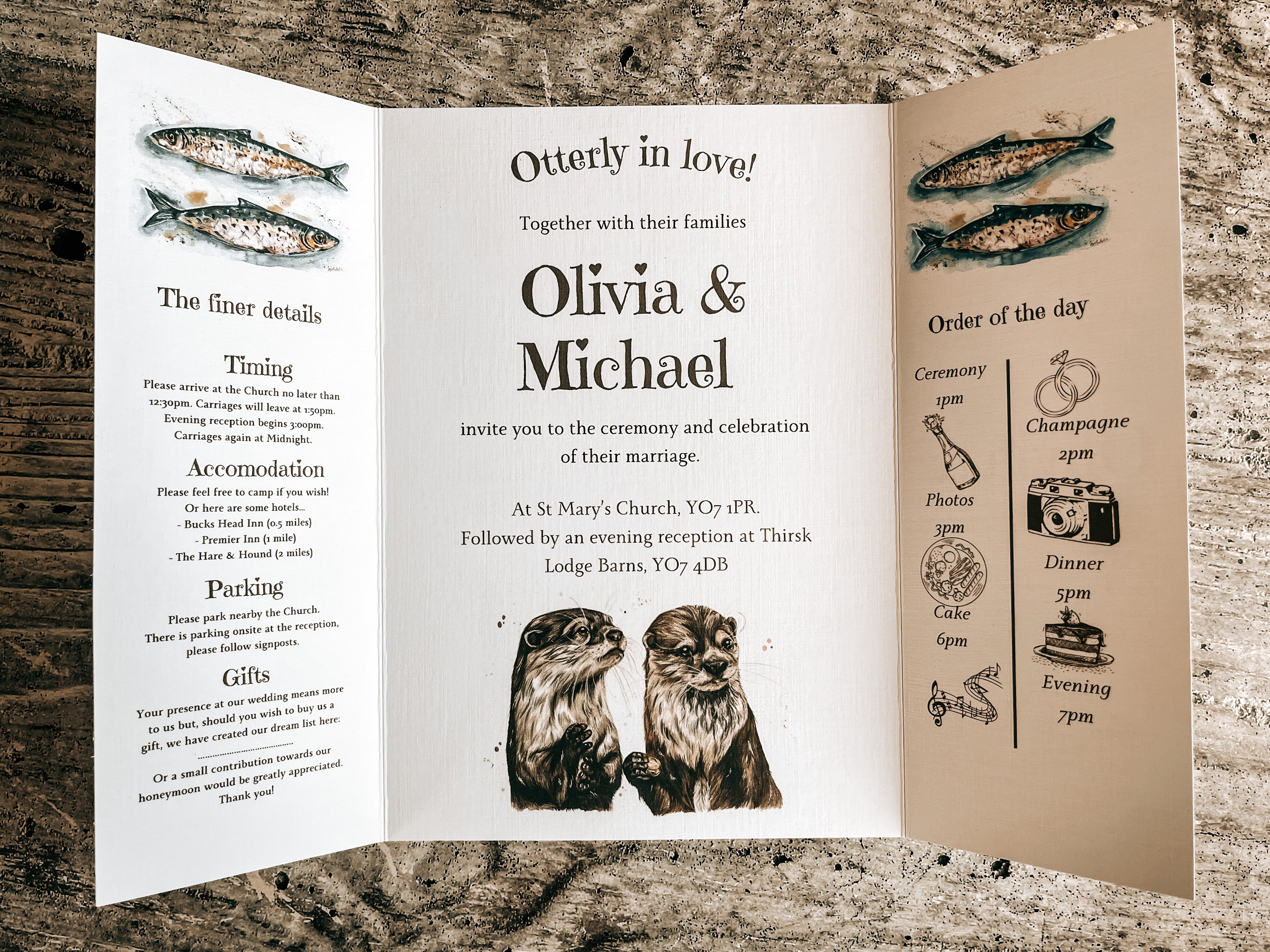 Otter Gatefold Invitation