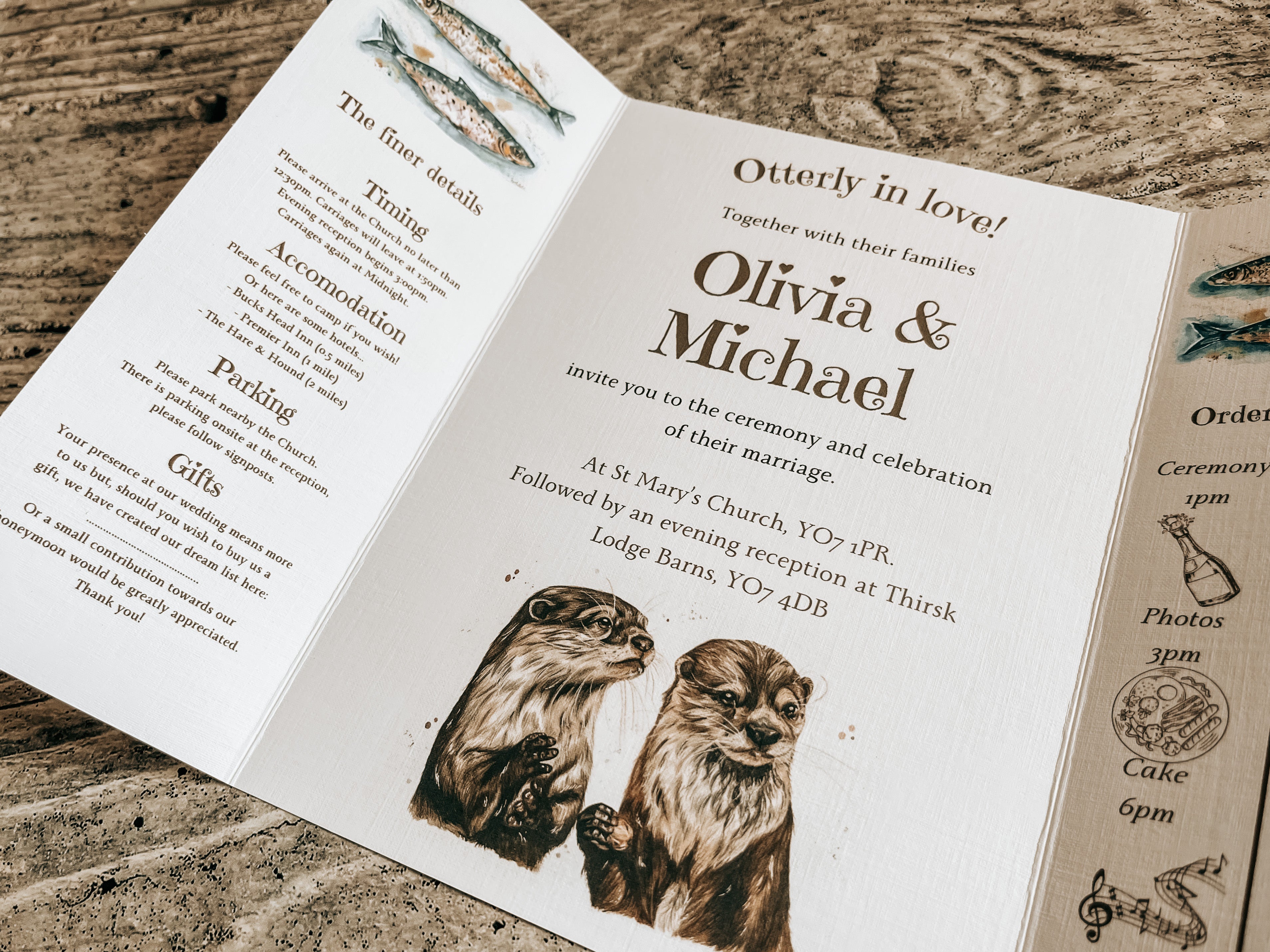 Otter Gatefold Invitation