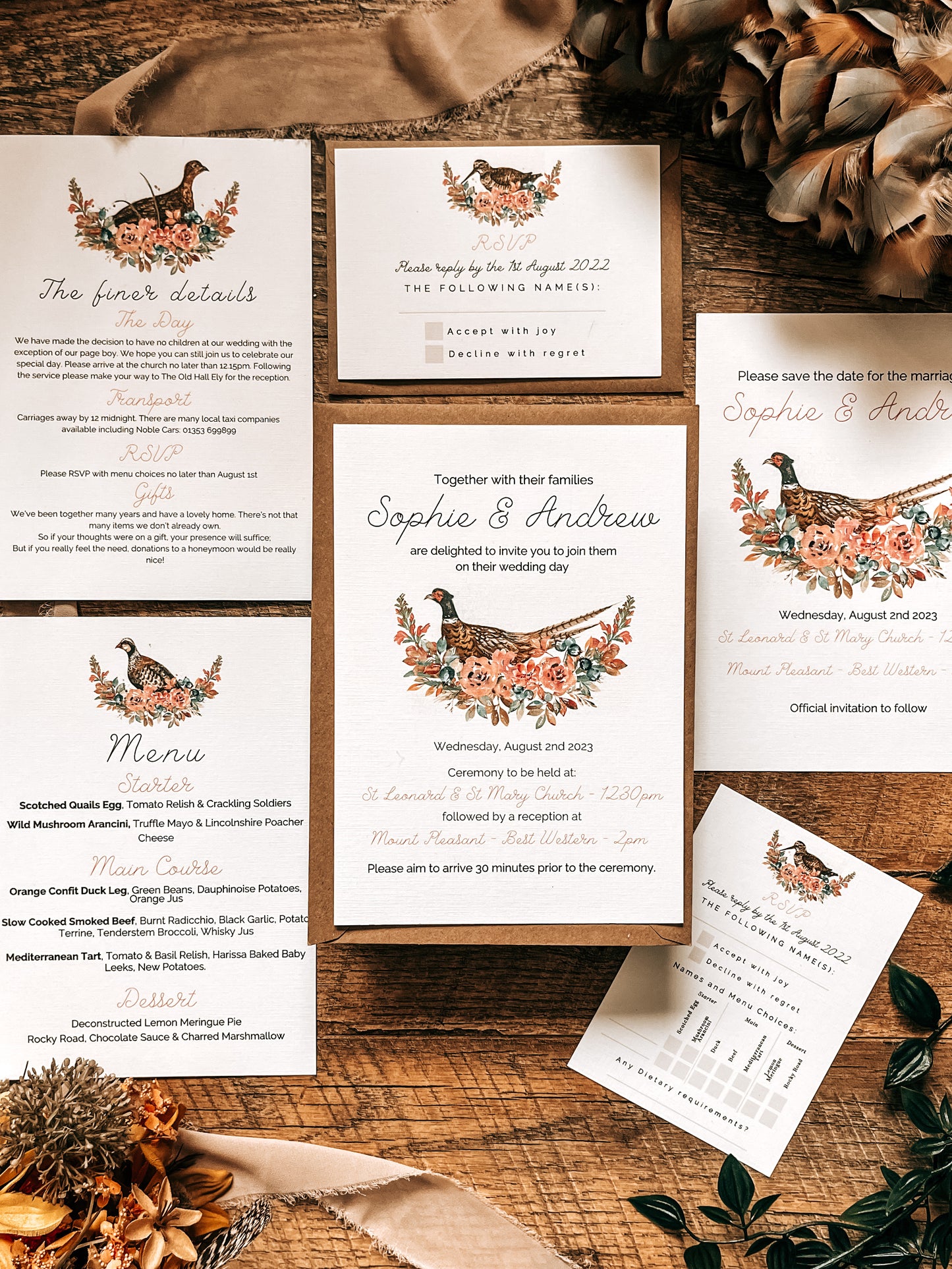 Floral Gamebirds - Full Range