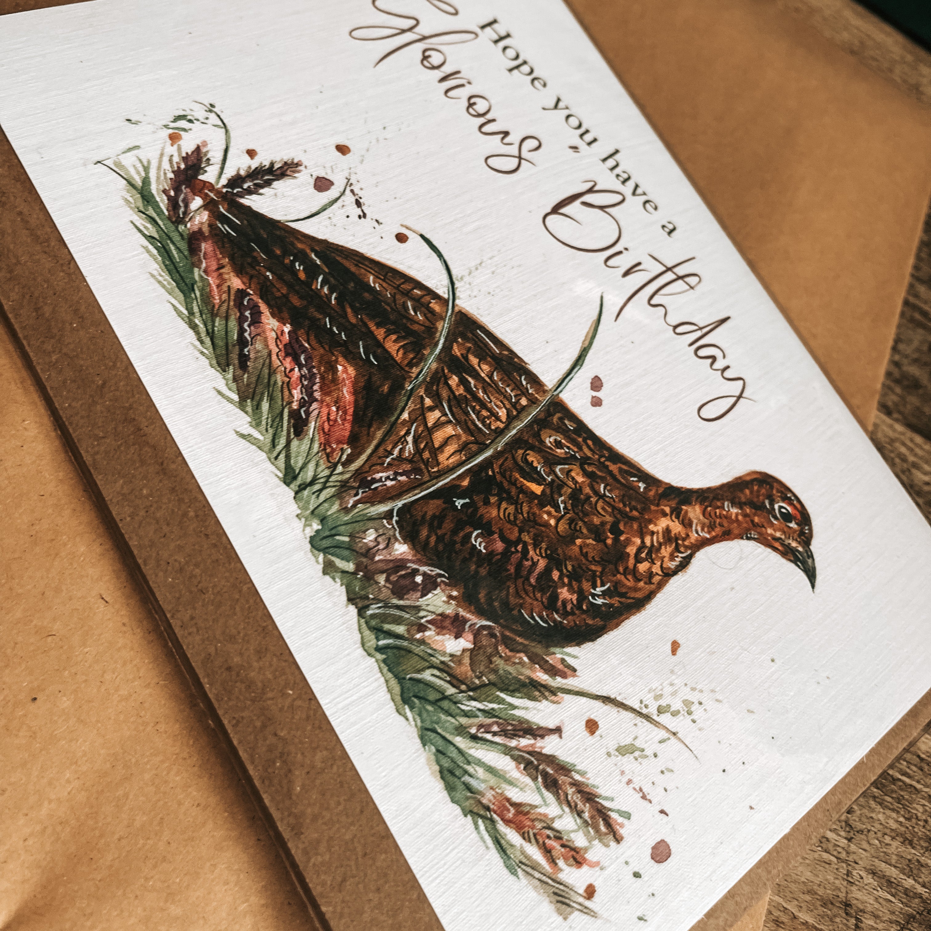 Grouse Birthday Card