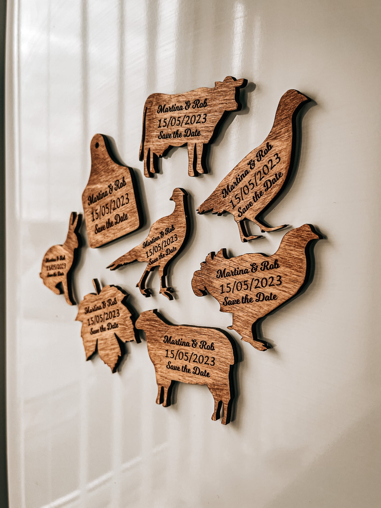 Wooden Save the Date Magnets